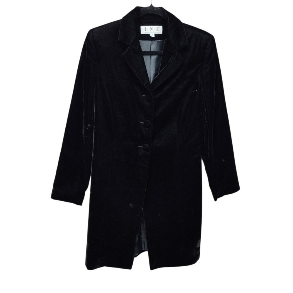 Vintage INC Womens Whimsigoth Velvet Duster Long Jacket 8 Event Goth Steampunk